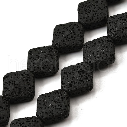 Dyed Natural Lava Rock Beads Strands G-A264-A03-01B-1