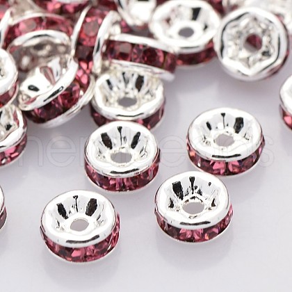 Brass Rhinestone Spacer Beads RB-A014-Z8mm-23S-1