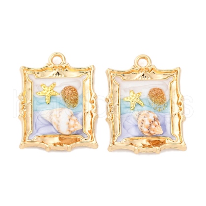 Alloy Enamel Pendants FIND-M060-01G-1