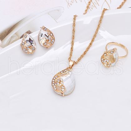 Alloy Rhinestone Jewelry Sets FS-WG6472D-05-1