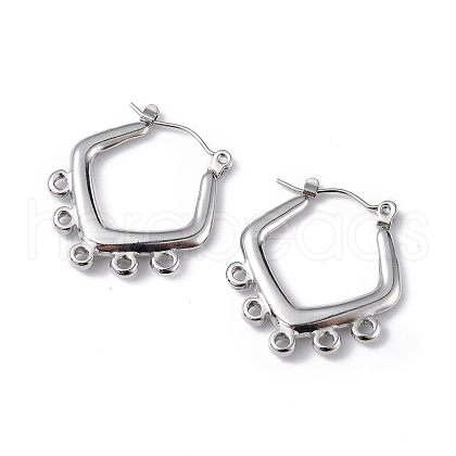 Tarnish Resistant 304 Stainless Steel Hoop Earrings Finding EJEW-I284-18P-1