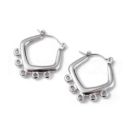 304 Stainless Steel Hoop Earrings Finding EJEW-I284-18P-1