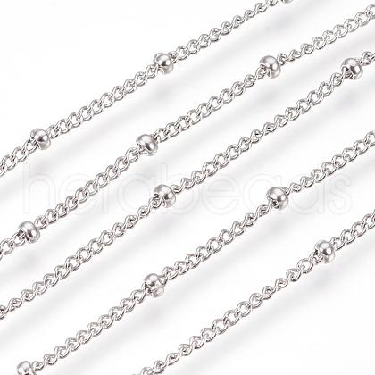 Tarnish Resistant 304 Stainless Steel Side Twist/Curb Chains CHS-L017-05P-1