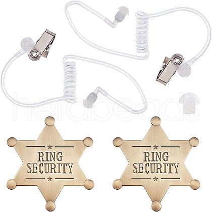 Fingerinspire Ring Security Word Badge AJEW-FG0001-94-1