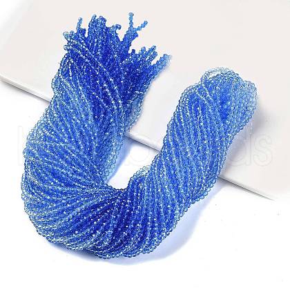 Transparent Painted Glass Beads Strands X-DGLA-A034-T2mm-A01-1
