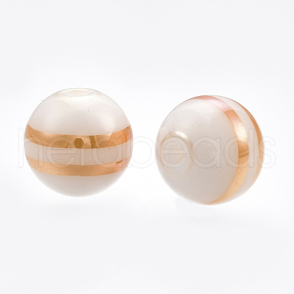 Electroplate Glass Beads EGLA-S173-10F-1