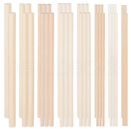 Olycraft 42Pcs 8 Styles Wood Sticks DIY-OC0012-45-1