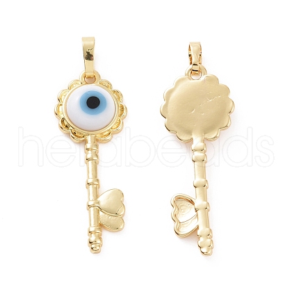 Handmade Evil Eye Lampwork Pendants ZIRC-F136-05G-04-1