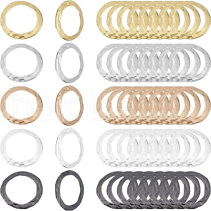 Fingerinspire 60Pcs 5 Colors Brass Linking Rings KK-FG0001-01-1