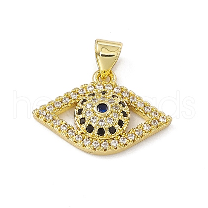 Rack Plating Brass Micro Pave Colorful Cubic Zirconia Pendants ZIRC-I061-13G-1