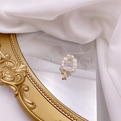 Mother's Day Jewellery Natural Freshwater Pearl Beaded Finger Rings WG7CD33-11-1