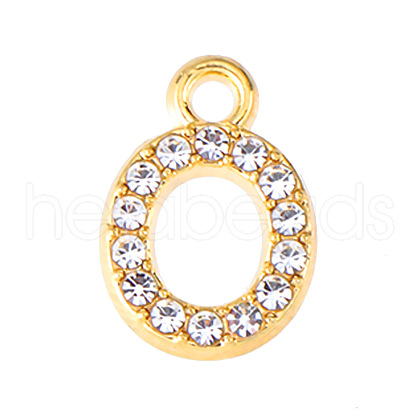 Golden Tone Alloy Rhinestone Pendants PW-WGCC773-15-1