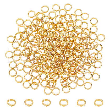 BENECREAT 200Pcs Rack Plating Brass Split Rings KK-BC0013-85B-1