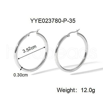 Exaggerated Stainless Steel Hoop Earrings HB2914-4-1