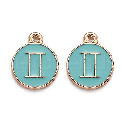 Alloy Enamel Pendants ENAM-S124-01B-13I-1