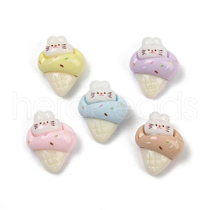 Opaque Resin Cabochons RESI-K043-06D-1