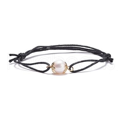 Natural Pearl Beads Bracelet BJEW-JB07473-1
