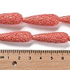 Synthetic Coral Carved Beads Strands CORA-C003-09A-03-4