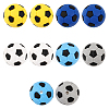 GOMAKERER 10Pcs 5 Colors Football Food Grade Eco-Friendly Silicone Focal Beads SIL-GO0001-19-1