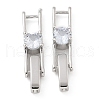Rack Plating Brass Micro Pave Cubic Zirconia Watch Band Clasps KK-A234-016P-02-1