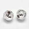 Fancy Cut 925 Sterling Silver Round Beads STER-F012-09A-1