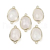 Natural Quartz Crystal Faceted Connector Charms G-K347-11G-19-1