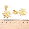 Flower 304 Stainless Steel Dangle Stud Earrings EJEW-C142-03G-5