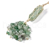 Natural Green Aventurine Reiki Healing Wall Hanging Pendant HJEW-C005-01F-2