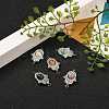Tibetan Style Alloy Frames with Cat Eye Beads Links PALLOY-JF00479-3
