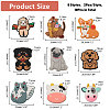 CHGCRAFT 18Pcs 9 Styles Silicone Focal Beads SIL-CA0002-87-2