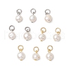 10Pcs 2 Colors Natural Cultured Freshwater Pearl Potato Charms PALLOY-JF03920-1