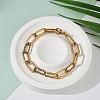 Ion Plating(IP) 304 Stainless Steel Paperclip Chain Bracelets BJEW-F412-02G-1