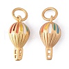 Brass Enamel Pendants KK-I675-21G-1