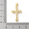 Brass Micro Pave Cubic Zirconia Pendants KK-P294-07G-04-3