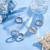 Unicraftale 201 Stainless Steel Spring Gate Rings STAS-UN0010-85P-2