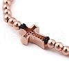 Brass Braided Bead Bracelets BJEW-JB04790-6