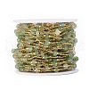 Handmade Natural Green Aventurine Beaded Chains CHC-E019-02D-2