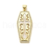 Brass Micro Pave Cubic Zirconia Pendants KK-K365-06C-G-1