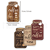 Wooden Pendant Decoration HJEW-WH0074-011-2