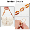 WADORN 2Pcs 2 Colors Acrylic Cable Chain Bag Handles FIND-WR0007-64-4