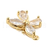 Brass Micro Pave Cubic Zirconia Pendants KK-D283-24G-2