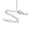 Rhodium Plated 925 Sterling Silver Cable Chains Necklace for Women STER-I021-09P-3