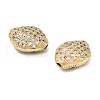 Brass Micro Pave Clear Cubic Zirconia Beads KK-L229-052G-2