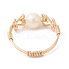Mother's Day Jewellery Natural Pearl Finger Ring RJEW-JR00580-2
