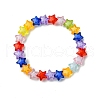 Transparent Acrylic Star Stretch Beaded Bracelets for Women BJEW-JB11519-2
