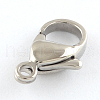 Tarnish Resistant Polished 316 Surgical Stainless Steel Lobster Claw Clasps STAS-R072-11-2