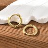 Brass Huggie Hoop Earrings X-KK-D063-04G-2