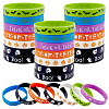 CREATCABIN 28Pcs 7 Colors Halloween Themed Silicon Cord Bracelets BJEW-CN0001-09-1