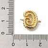 Brass Micro Pave Cubic Zirconia Letter Links KK-I717-04G-3