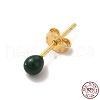 Enamel Round Ball Stud Earrings EJEW-C020-01G-04-3